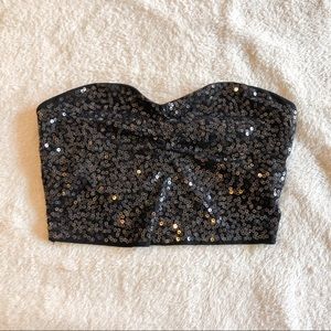 Express | Black Sequin Bustier